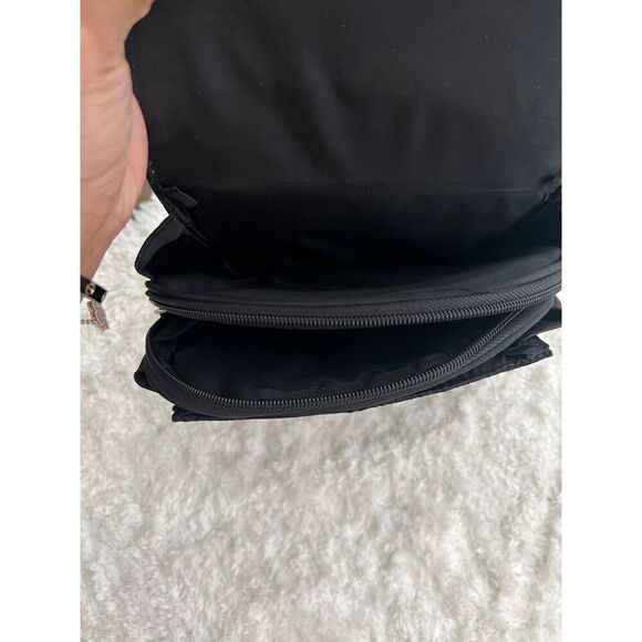 Black on black “Paris” Repeating Mini Backpack - Picture 3 of 4